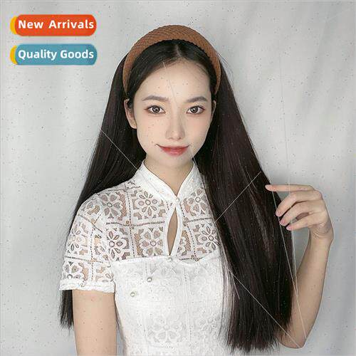 Wig women versatile long half head cover U-shaped curry hair