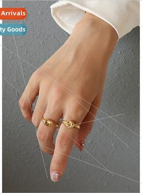 Italian knot casting ring versatile fashion tanium steel gol