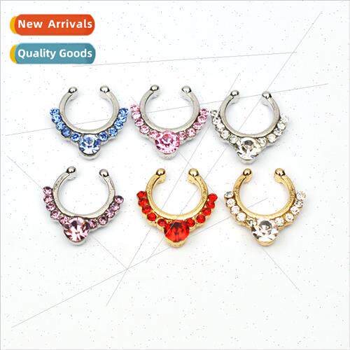 Europe  piercing jewelry men women U-shaped double rows diam