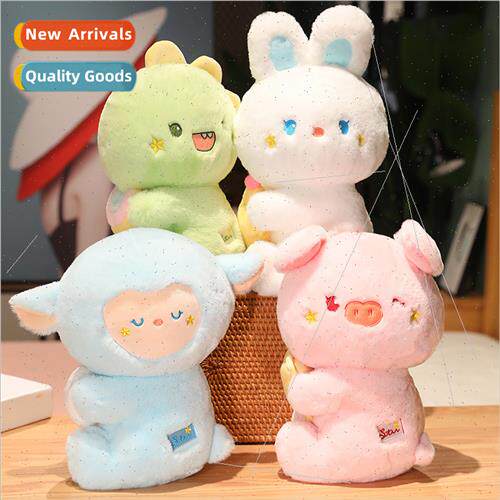 Pull the string movable small animal Moe fun doll rainbow di