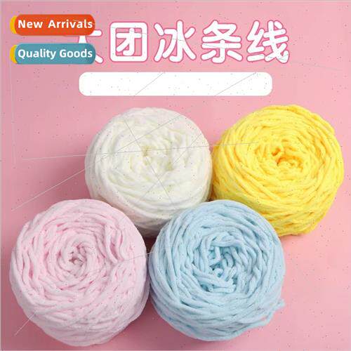 Small ice bar line hook slippers wool ball thick handmade di