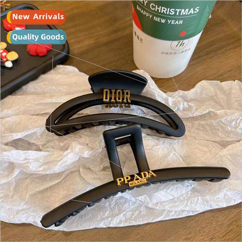 mple hundred  black frosted large elegant hair grip back hea