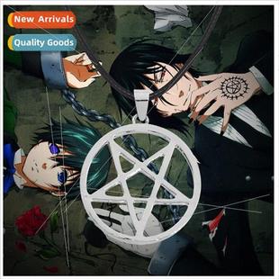 creative exquise logo necklace pentagra anime alloy jewelry