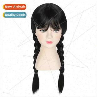 cosplay wigs black wednesday cos double twist wig full head