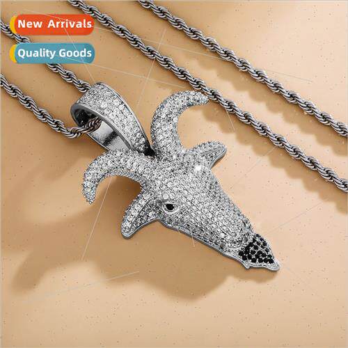 Europe Hip Hop Pendant Micro Zirconia Goat Head Hipster Neck