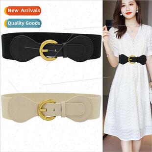 women wide pin Elastic jewelry seal buckle versa waist