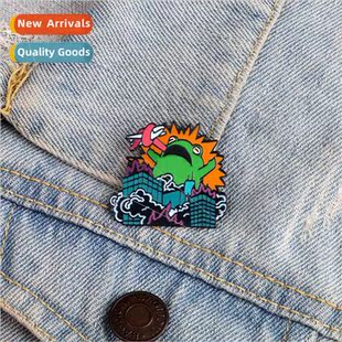 brooch cute Japanese Fun badge frog metal cartoon explosion
