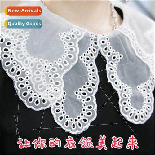 Ageing Embroidery Big Doll Collar Fake Collar Princess Fan