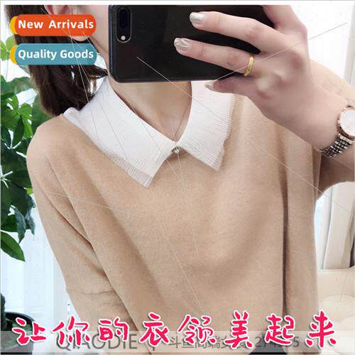 Fake Collar Shirt Decoration Fake Collar Organ Pleated Chiff