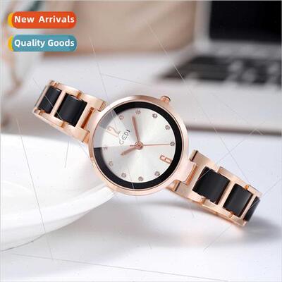Imation ceramic antique watch simple disc quartz wristwatch