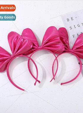 Fashion big bow hair bcute cartoon rose red Mickey headbnich