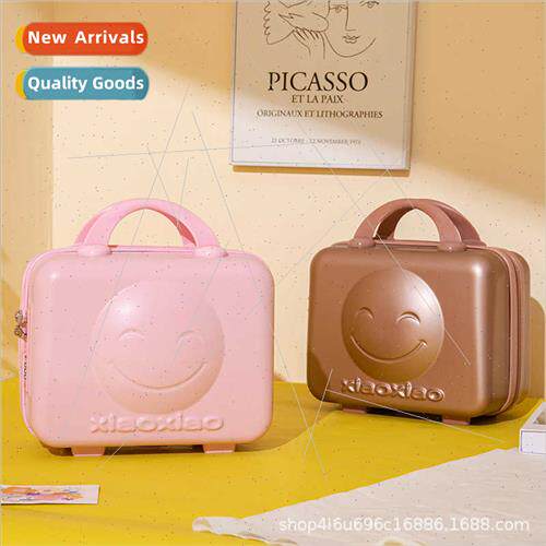 14 inch cosmetic case smiley face mini password sucase bag h