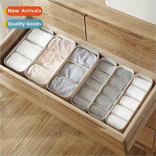 Stackable plastic bra organizer box five mat sock organizer