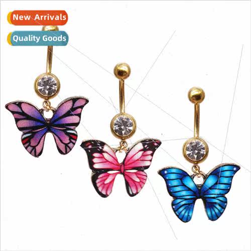 Belly button ring Europe sexy butterfly belly button belly r