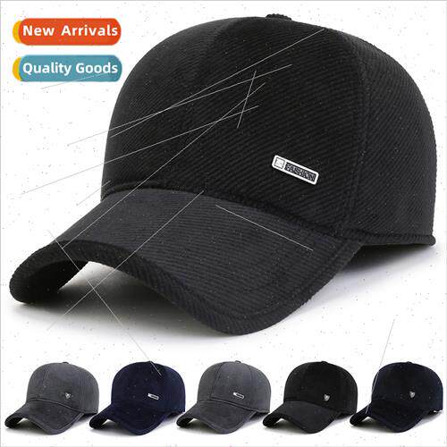 New fall winter corduroy baseball cap thickened warm duck to
