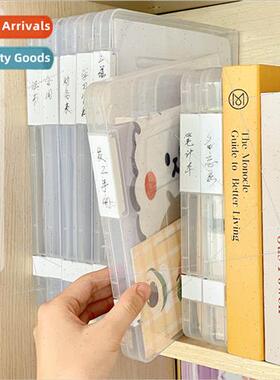 A4 file organizer transparent double buckle plastic file box