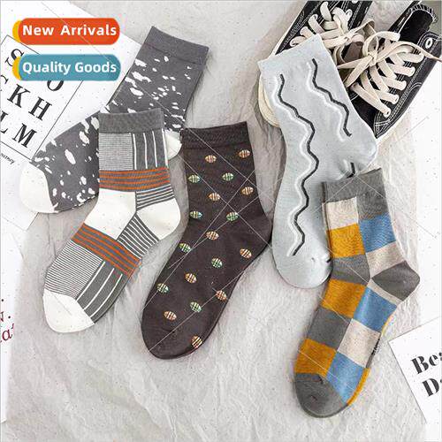 Socks mens fall and winter thickened cotton mid-calf socks w