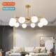 simple Scandinavian room living modern chandelier