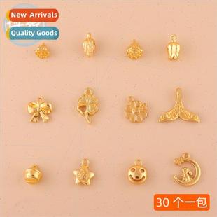 pendant diy handmade Gold bracelet lotus jewelry bead plated