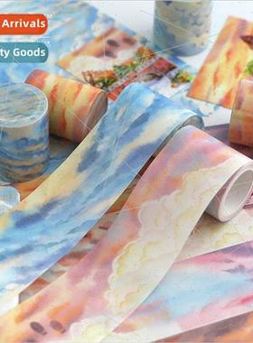 Sky aquascape tape collage background decoration paper speci