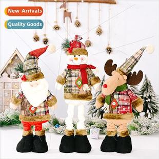 Claus Santa snowman doll Christmas hotel retractable