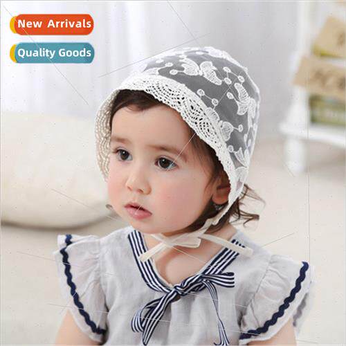 Summer new baby and toddler set head cap tethered cap sunsha