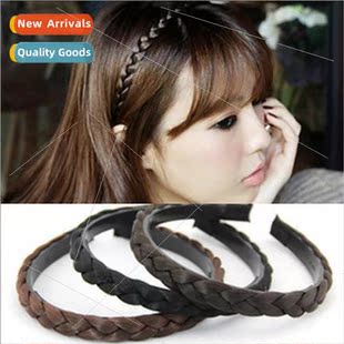 Twisted wig braided headband Korea -slip wide simple pressur
