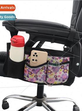 Adjustable Wheelchair de Armrest Mesh Storage Bag Office Sea