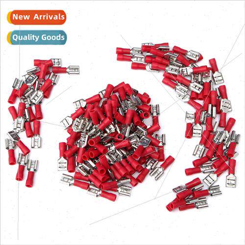 Spade Female Red 22-18AWG PVC Semi-Insulated Crimp Terminals