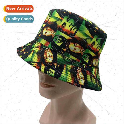 Printed sun fisherman hat men and women fashionable double-s