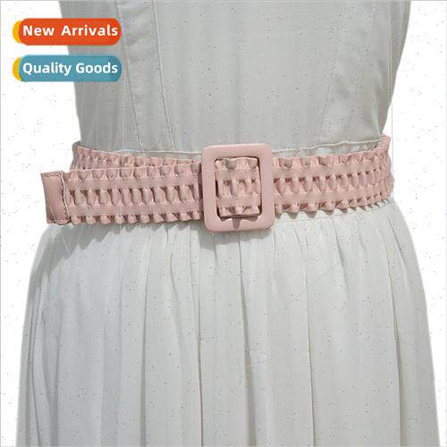 Women Belt mple Casual Stch Elastic Pleated Lace Decorative