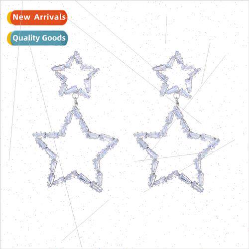 Summer women earrings jewelry silver pin simple earrings fas