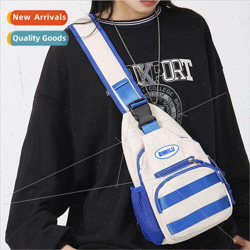 Nylon chest bag 2022 Korean new color collision fashion spor
