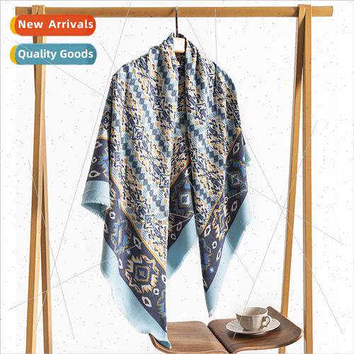 New water ripples winter printing shawl lerary retro neck pr