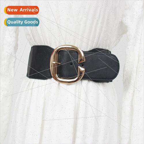 Big C metal buckle belt female simple corset dress wide  cor
