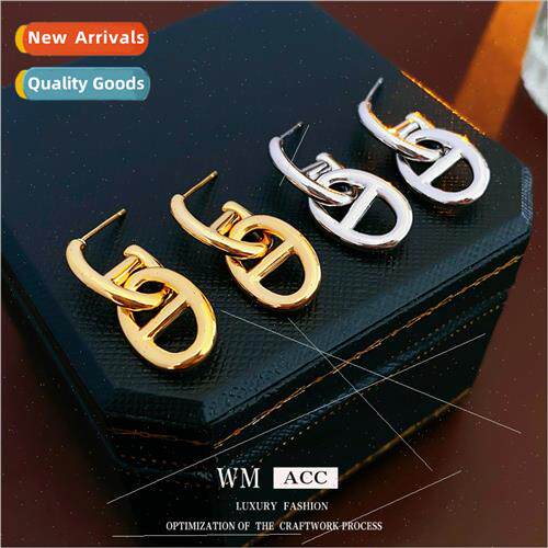 silver Pin Oval Pig Nose Earrings Europe Earrings Fashion