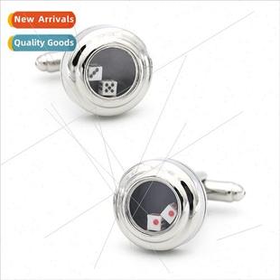 Cufflinks Dice Men French Cuff Gambler Shirt Black