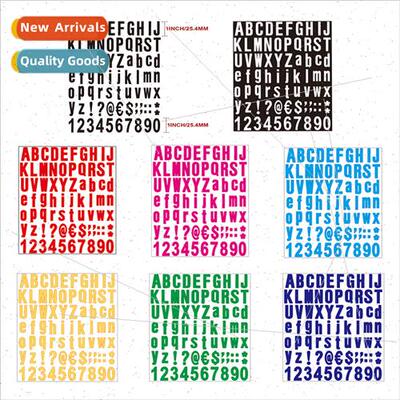 1 inch mailbox number address colorful rainbow self-adhesive