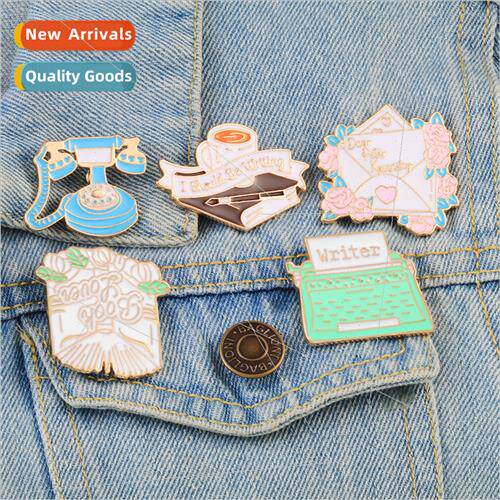Korean  new fashion phone brooch female scarf button pin hat