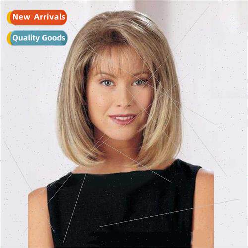 Europe wig short bob o head high temperature silk blonde wig