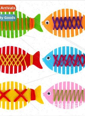 Tangled fish kindergarten corner handmade -woven teaching ai