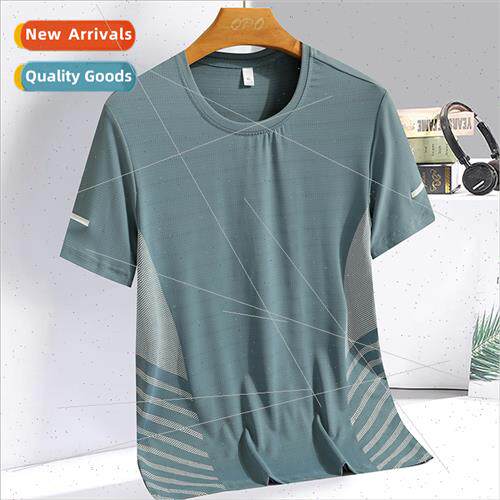 Middle-aged elderly dads wear 2023 short-sleeved men t-shirt