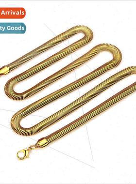 Europe hip hop men women  flat snakebone chain copper chain