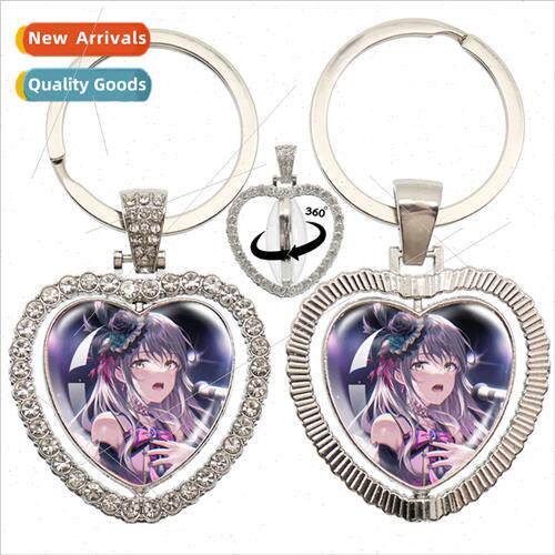 New cartoon girl secondary  anime 360 degrees rotating glass