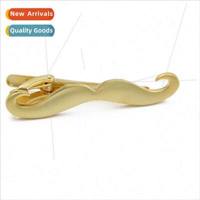 Gold Large Fun Mustache Tie Clip Business Tie Clip Men Frenc