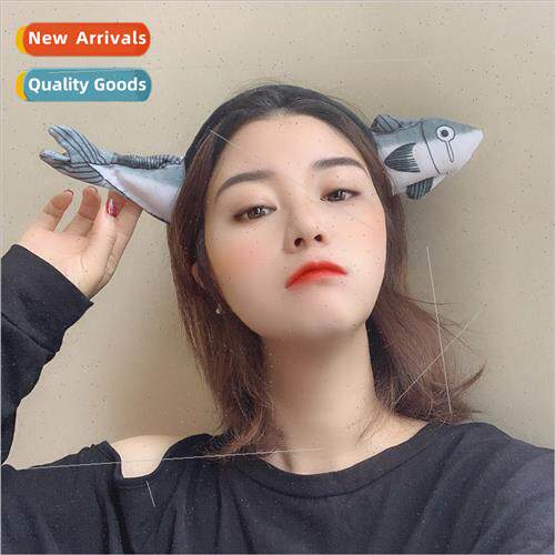 Cute quirky shark headband carrot hair band through head sal