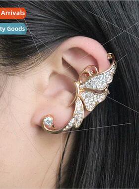 Alloy full diamonds Genie butterfly whout ear holes ear clip