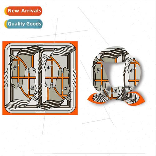 2023 spring summer new business wind stewardess silk scarf f