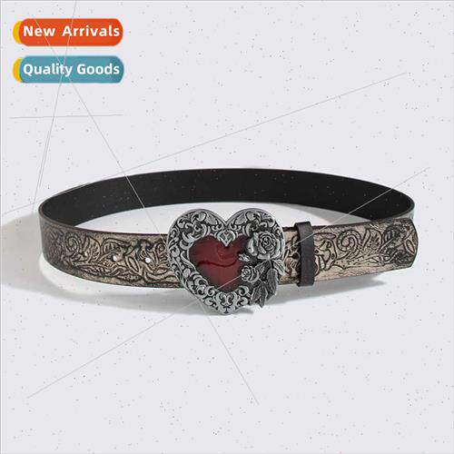 Vintage do old  high-grade heavy labor love buckle flowers f