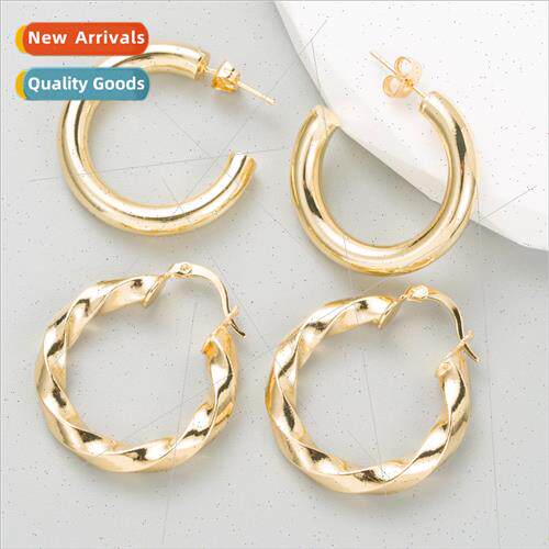New nd geometric earrings female creative gold-plated spiral